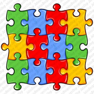 K&ouml;nnte beinhalten: Ein farbenfrohes Puzzle mit neun Teilen, jedes in einer anderen Farbe: gr&uuml;n, gelb, rot und blau. Die Puzzleteile sind in einem Rastermuster angeordnet.