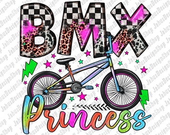 Western Bmx Princess Png Sublimation Design, Sports Princess Png, Bmx Bicycle Png,Checkered And Leopard Bmx Princess Png, Sport Png Download