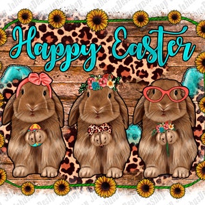 Happy Easter Bunnies Background Png Design, Easter Sublimation Png, Easter Day Png, Easter Bunnies Png,Easter Spring Png,Digital Download
