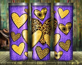 Team spirit color purple and gold 20oz skinny tumbler png sublimation design download,purple and gold tumbler wrap, team color png downloads