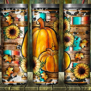 Kürbis 20 Unzen Skinny Tumbler Design, Sonnenblume Kürbis Design Tumbler, Serape Design Tumbler, Sublimation Designs Downloads, digitaler Download