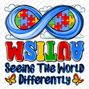 Autismus Unendlichkeit die Welt anders sehen png, Autismus Bewusstsein png, Autismus Puzzle png, Autismus Leben png, sublimieren Designs herunterladen