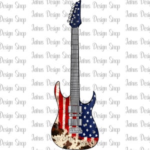 American Election Guitar PNG USA Flag PNG 4th of - Etsy