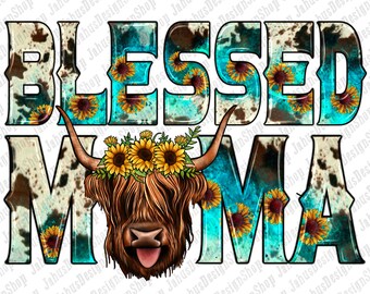 Western Blessed Cow Mama Png Sublimation Design, Blessed Mama Png, Cow Mama Png, Blessed Mom Png, Cow Mom Png, Western Cow Png Descargar