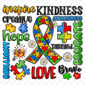 Autism Awareness png sublimation design download, Autism Awareness png, Autism puzzle png, Autism life png, sublimate designs download