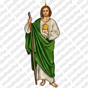 San Judas Png Sublimation Design, Jude The Apostle Png, St. Jude Thaddeus Png, Jesus Christ Png, Religious Png, Faith Png, Digital Download