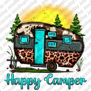 Happy Camper Png Sublimation Design, Camping Png, Camp Life Png,Camping Sublimation,Western Caravan Png, Happy Camper Png, Digital Download