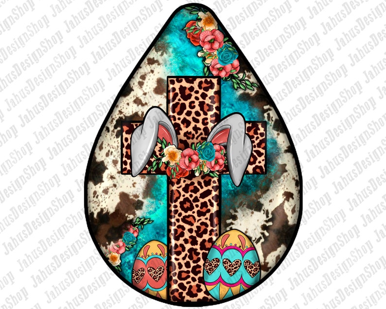 Easter Teardrop Earrings Png Sublimation Design Bundle, Easter Sublimation Png, Easter Day Png, Easter Bunny Png, Easter Cross Png Downloads image 5