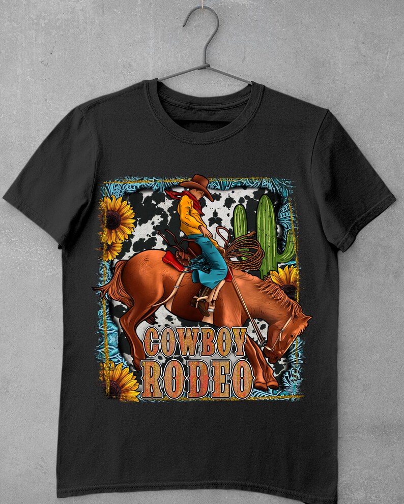 Cowboy Rodeo Png Sublimation Design Bronco Rodeo Png Cowhide - Etsy