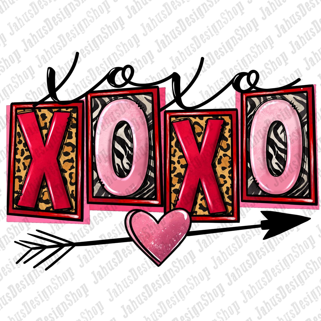 Xoxo Love Png Sublimation Design Download, Valentine's Day Png ...