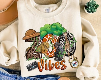 Zoo vibes png sublimation design download, zoo animals png, hand drawn animals png, zoo crew png, sublimate designs download