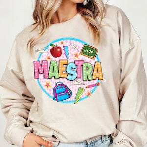 Maestra png descarga de diseño de sublimación, Día del Maestro png, Vida del maestro png, regreso a la escuela png, Profesor de español png, descarga sublimada
