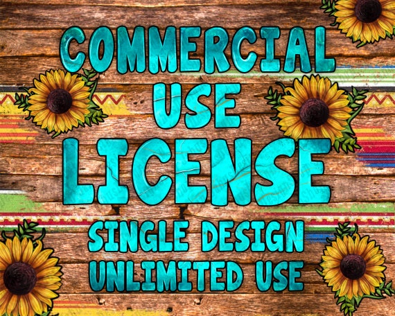 Commercial Use License for Small Businesses and Physical Products / Single Design / Unlimited Use