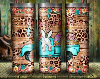 Happy Easter Truck Tumbler Png Sublimation Design, 20oz Tumbler Png, Easter Day Sublimation Png, Easter Bunny Png, Easter Png Downloads