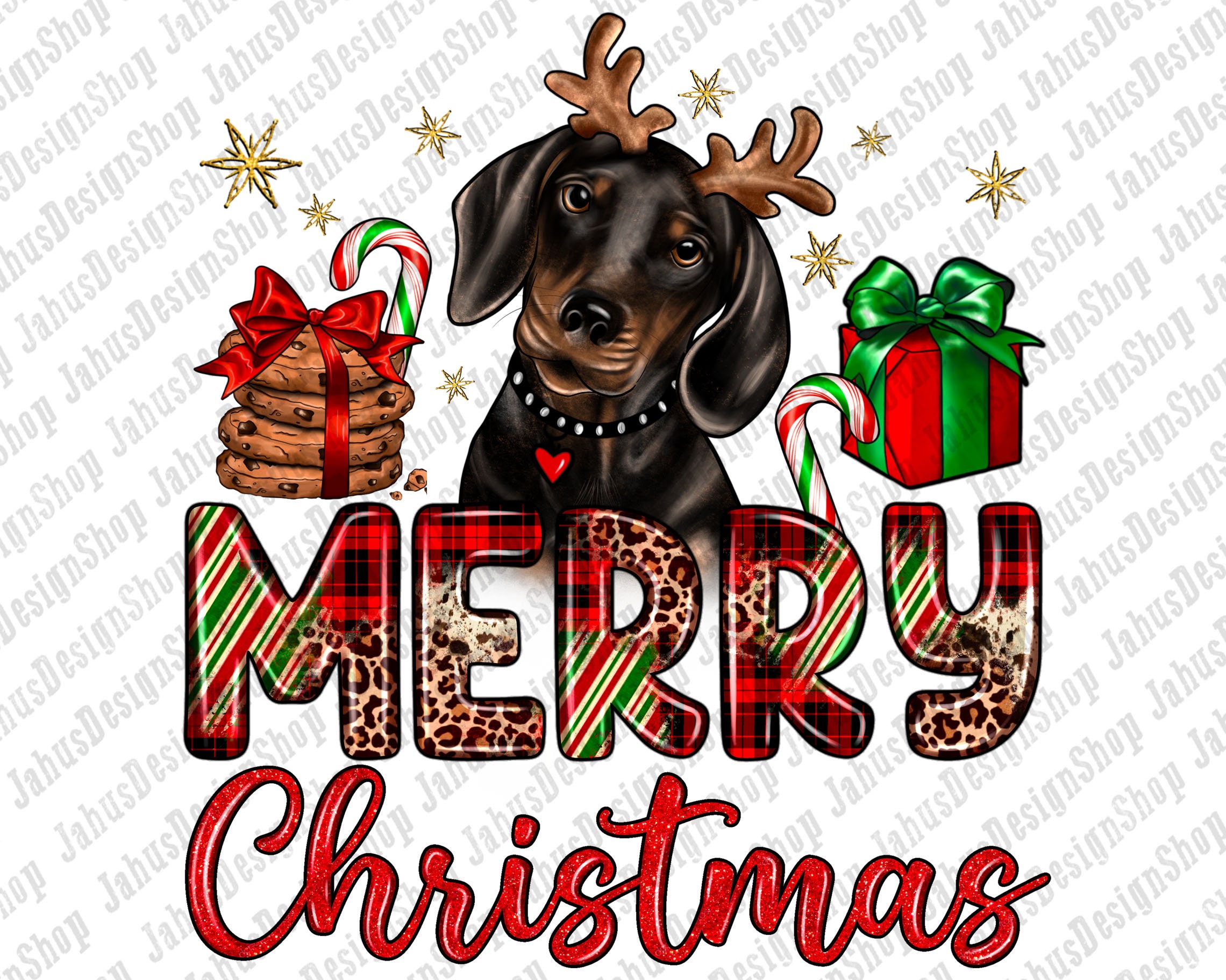 Merry Christmas Dachshund Png Sublimation Design, Merry Christmas Png ...