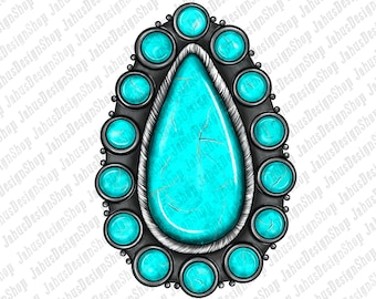 Western Turquoise Gemstone PNG, Gemstone PNG, Gemstone, Turquoise, Turqoise PNG, Sublimation Design, Instant Download, Digital Print