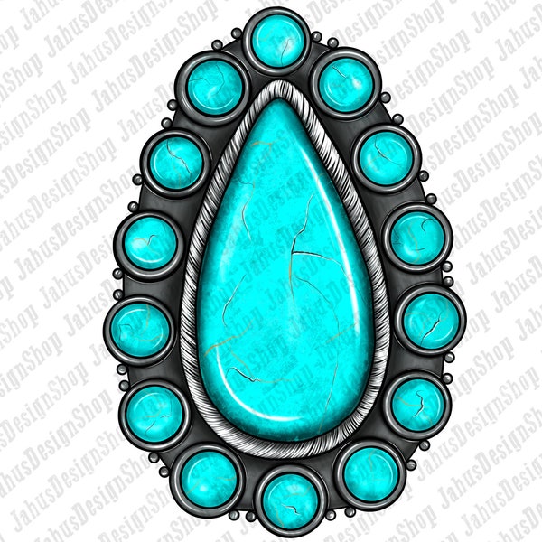 Western Turquoise Gemstone PNG, Gemstone PNG, Gemstone, Turquoise, Turqoise PNG, Sublimation Design, Instant Download, Digital Print