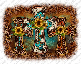 Cross Background Png Sublimation Design, Western Cross Png, Cross Background Png, Leopard Cross Png, Sunflower Cross Png, Instant Download