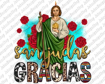 San Judas Gracias Png Sublimation Design, Jude The Apostle Png, St. Jude Thaddeus Png, Jesus Christ Png, Religious Png, Faith Png Descargar