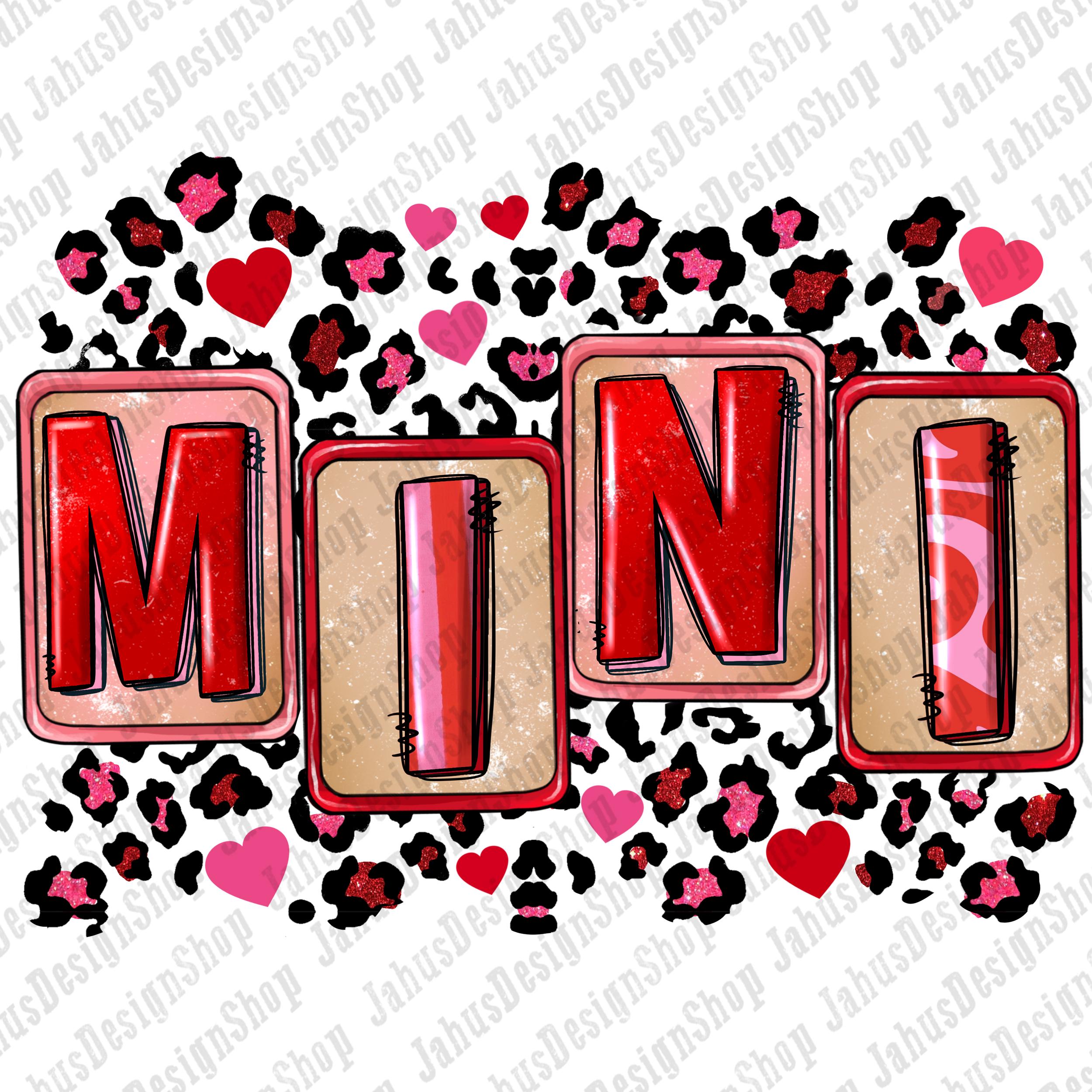 Mini Pink Leopard Png Sublimation Design Download, Valentine's Day Png ...