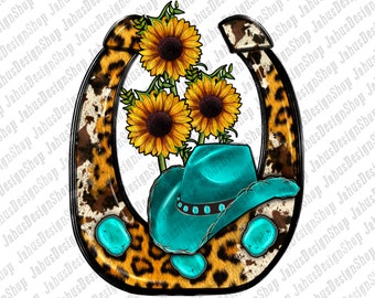 Western Horseshoe Design Png,Sunflower Horseshoe Png,Horseshoe Png,Turquoise Horseshoe Png,Leopard Horseshoe Png,Instant Download