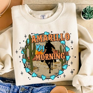 Amarillo by morning png sublimation design download, western png, cowboy png, rodeo life png, rodeo png, sublimate designs download