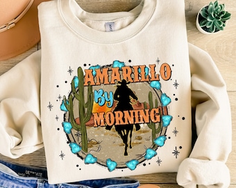 Amarillo by morning png sublimation design download, western png, cowboy png, rodeo life png, rodeo png, sublimate designs download