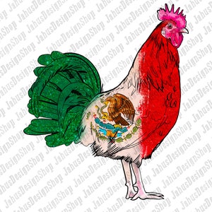 Mexican rooster png sublimation design download, rooster png design, Mexican flag png, Mexico png, rooster png, sublimate designs download