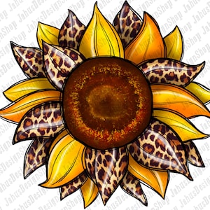 Leopardo Giallo Girasole Png Sublimazione Design, Png Girasole, Png Leopardo, Png Giallo, Png Girasole Occidentale, Download Istantaneo