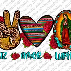 Western Paz Amor Lupita Png Sublimation Design, Lady Of Guadalupe Png, Virgin Mary Png, Western Mother Guadalupe Png, Descarga Instantánea