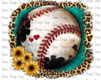 Western Baseball PNG,Leopard Baseball PNG, Sunflower Png,Love Baseball,Baseball Png,Baseball Clipart, Western Baseball Png, Instant Download