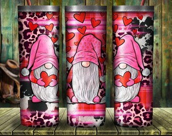 Valentines Day Gnomes LoveTumbler Png Sublimation Design, Western Valentine Love Tumbler,Gnomes Tumbler,Valentines Day Tumbler Png Downloads