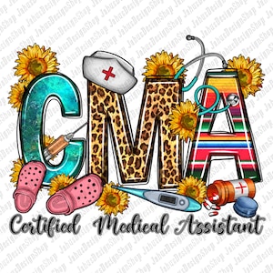 Western CMA Certified Medical Assistant png sublimation design download, Nurse png, Nursing png, sublimate designs download