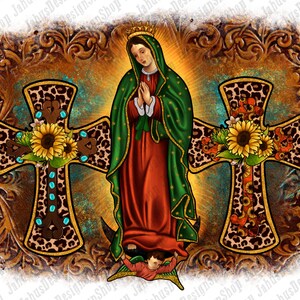 Our lady of Guadalupe cross background png sublimation design download, Virgin Mary png, Christian png, sublimate designs download