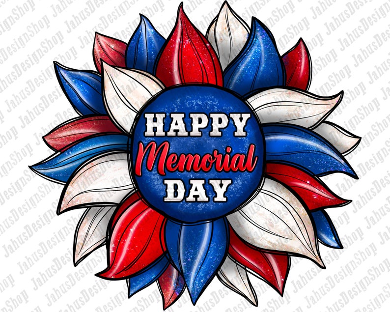 Glad Memorial Day amerikansk flagga solros png, USA flagga PNG, 4 juli, patriotisk design, Memorial Day PNG sublimeringsdesign, PNG-nedladdningar bild 1