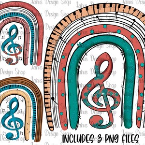 Music Note Symbol Treble Clef Bundle PNG, Glitter Pattern, Sublimation Design, Instant Download, PNG File, Digital Print, Instant Download