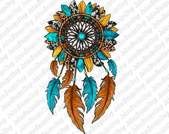 Sunflower Dreamcatcher Png Sublimation Design, Sunflower Png, Dreamcatcher Png, Western Png, Png Sublimation Design, Instant Download