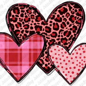 Valentines Day Hearts Png Sublimation Design, Pink Heart Png, Leopard Heart Png, Southern Heart Png, Love Png, Digital Download