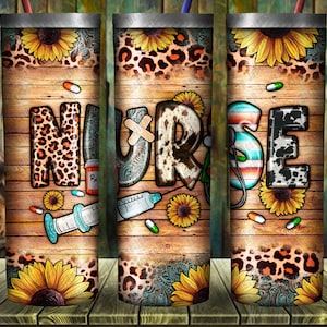 Western Nurse Tumbler Png, Nurse Png, Nurse Life Png, Medicine Png, Nursing Png, Nurse Tumbler Png, Sunflowers Tumbler Png, Digital Download