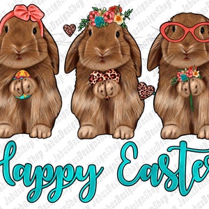 Happy Easter Bunnies Png Sublimation Design, Easter Sublimation Png,Happy Easter Bunny Png,Easter Day Png,Easter Eggs Png,Instant Download