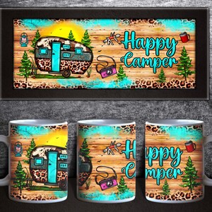 Happy Camper Mug Png Sublimation Design, Western Camp Mug Png, Camping Png, Camp Life Png, Camping Sublimation, Camper Png, Digital Download