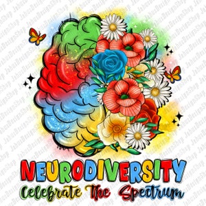Neurodiversity celebrate the spectrum png sublimation design download, Autism Awareness png, Autism puzzle png, sublimate designs download