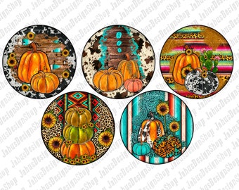 Pumpkin Round Earrings Png Bundle Sublimation Design, Pumpkin Round Earrings, Pumpkin Earrings, Helloween Car Coaster Png, Digital Download
