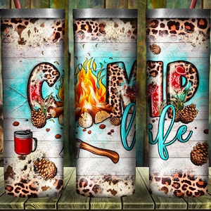 Western Camp Life Tumbler Png Sublimation Design, 20oz Skinny Tumbler Png, Camping Png, Western Born To Camp Png, Camp Png, Digital Download