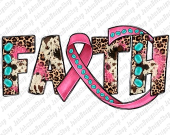 Faith Cancer Awareness Ribbon With GemStone Png Sublimation Design, Cancer Awareness png, Faith Png, Cancer Ribbon Png, Instant Download