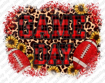 Christmas Game Day Png Sublimation Design, It's Game Day Y'all Png, Game Day Png, Leopard Football Png, Football Day Png, Instant Download