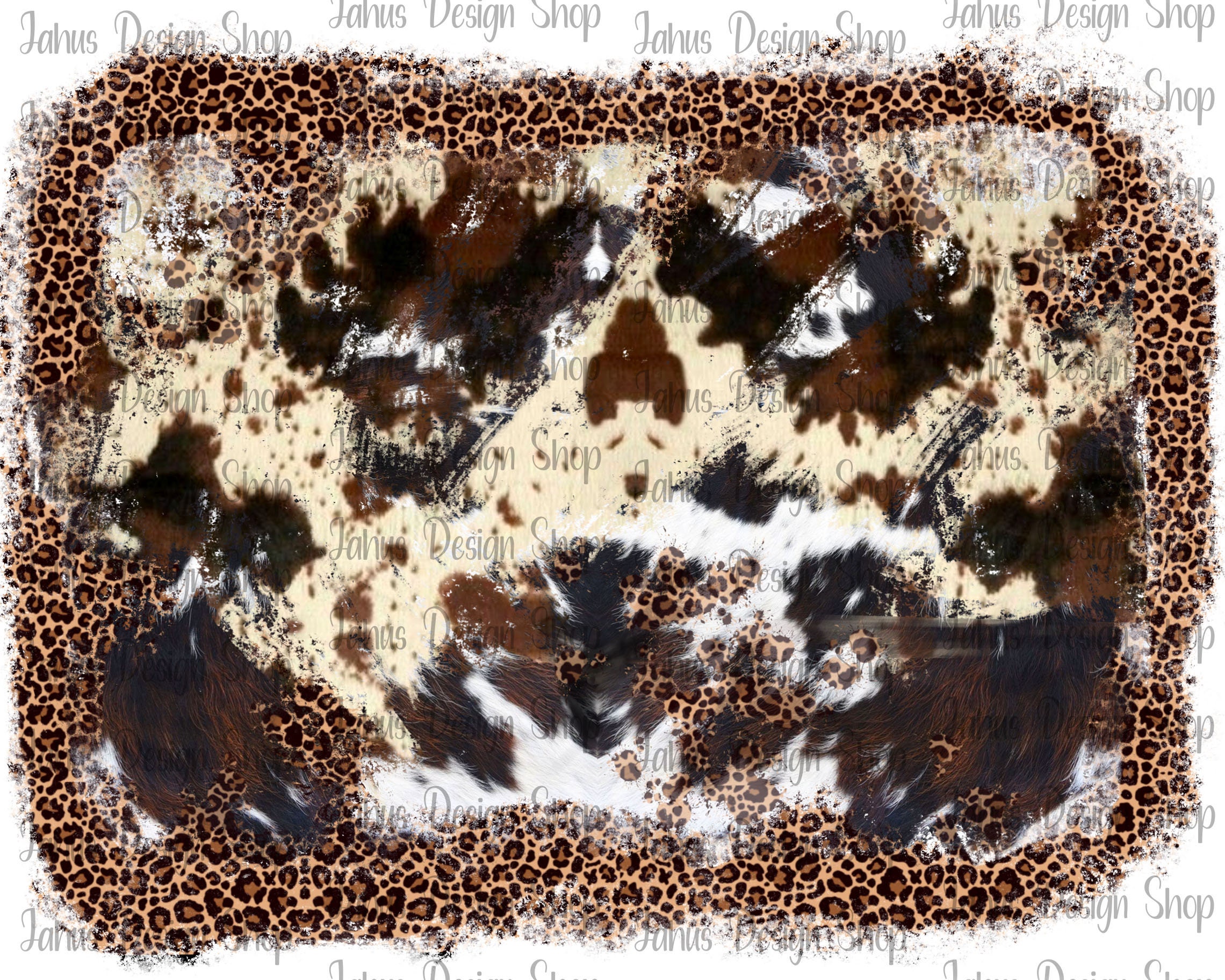 Western Cowhide Leopard Background PNG Western Pngwestern - Etsy UK
