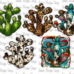 Western Cactus Bundle Png, Sublimate Designs Bundle, Leopard, Serape,Turquoise,Cowhide,Wood,Sublimate Designs Download,Digital Download