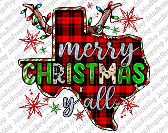 Merry Christmas y'all Texas map png sublimation design download, Christmas png, Happy New Year png, holiday png, sublimate designs download