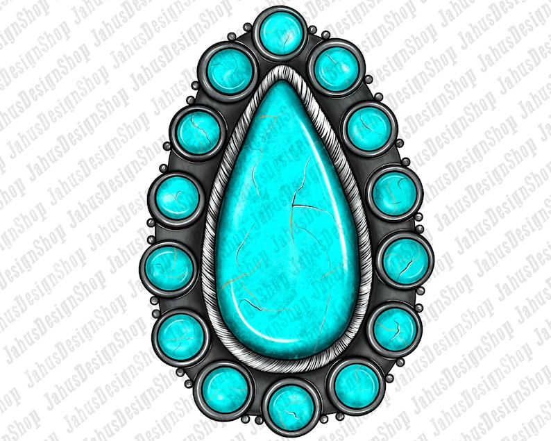 Turkos ädelsten png-paket, turkos png, ädelsten png, turkos ädelsten png, västerländsk design png, paket png, direkt nedladdning bild 4
